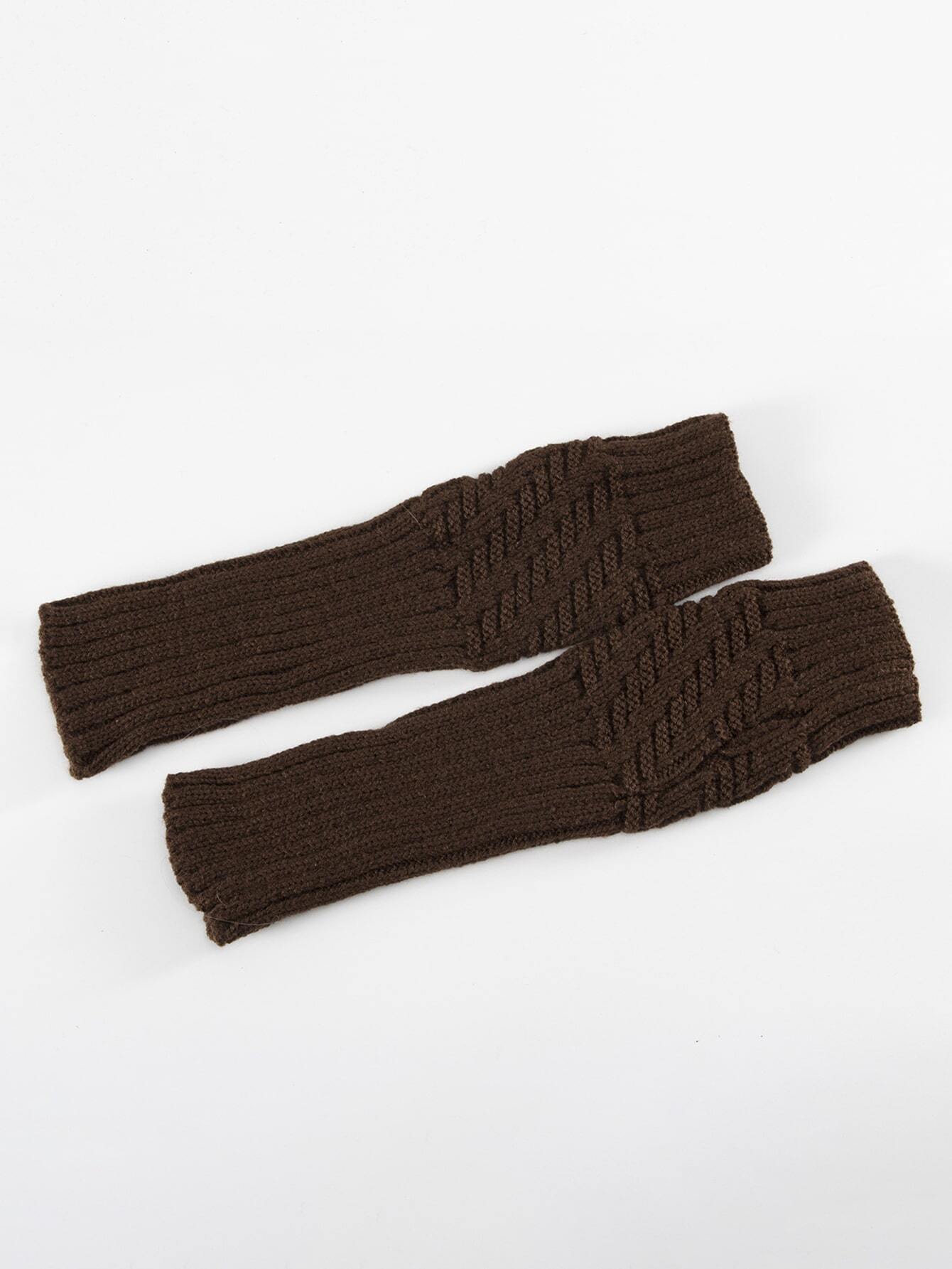 Fingerless Glove Knit - ROMWE Fairycore Solid Fingerless Gloves Halloween