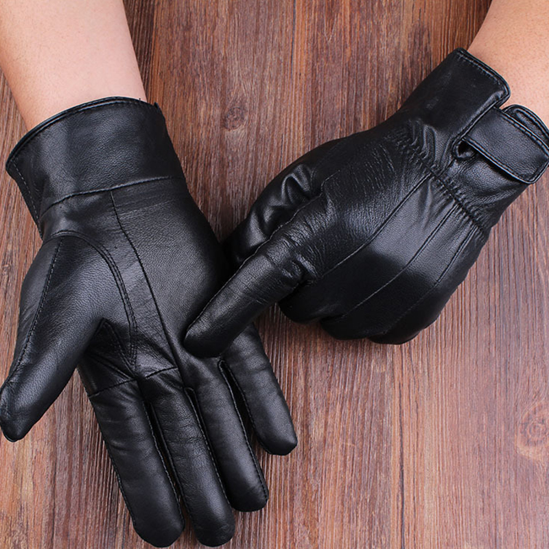 1pair Men's PU Leather Winter  - Leather Driving Glove ulasan dan harga