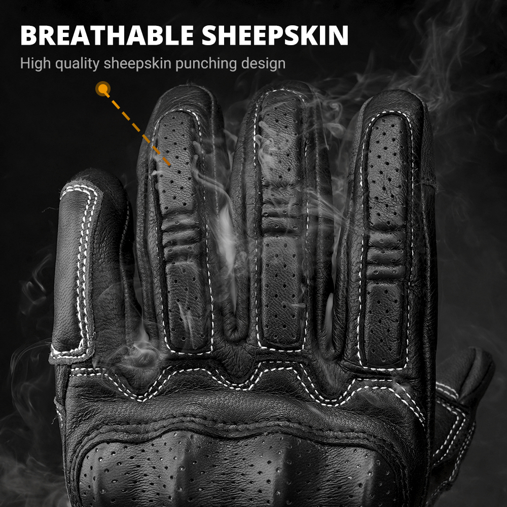Retro Leather Motorcycle Glove - Motorcycle Glove Knuckle ulasan dan harga