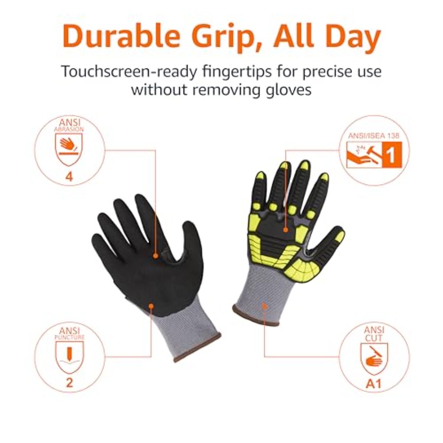 Safety work gloves for industr - Work Glove Impact ulasan dan harga