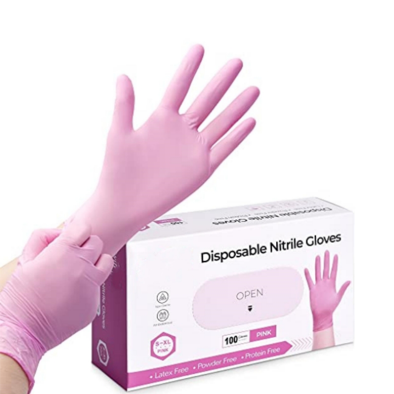 Pink Nitrile Disposable Gloves - Nitrile Mechanic Glove ulasan dan harga