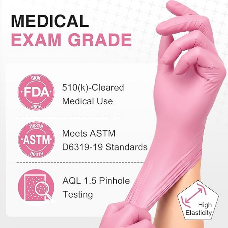 Pink Nitrile Disposable Gloves - Nitrile Mechanic Glove ulasan dan harga