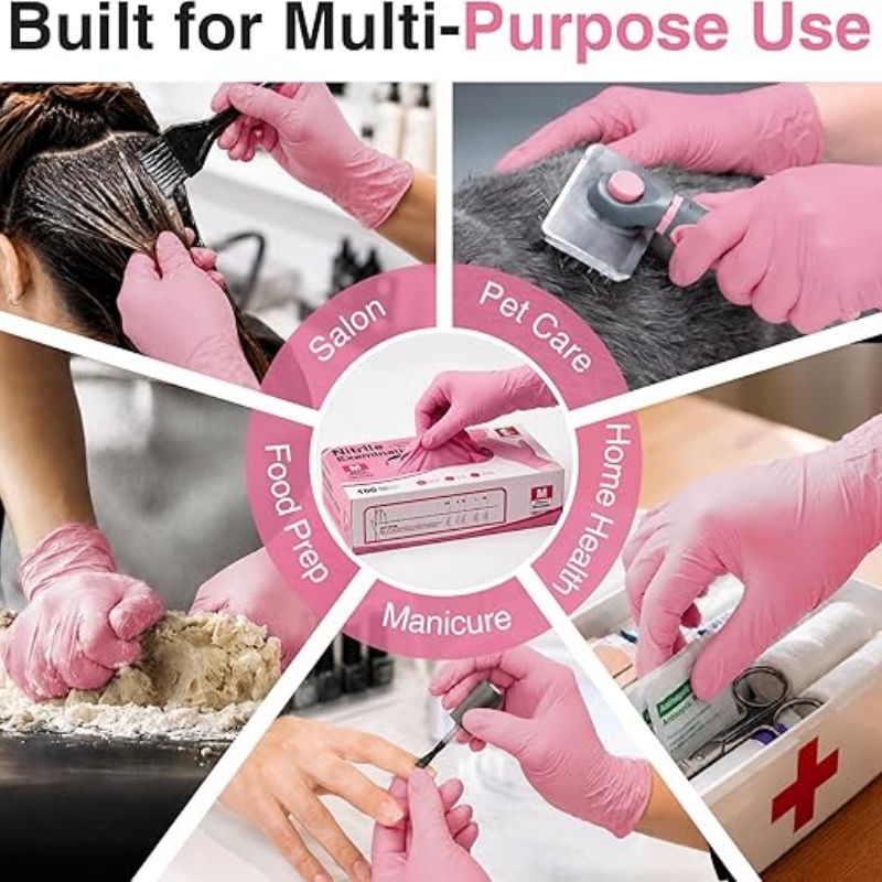 Pink Nitrile Disposable Gloves - Nitrile Mechanic Glove ulasan dan harga