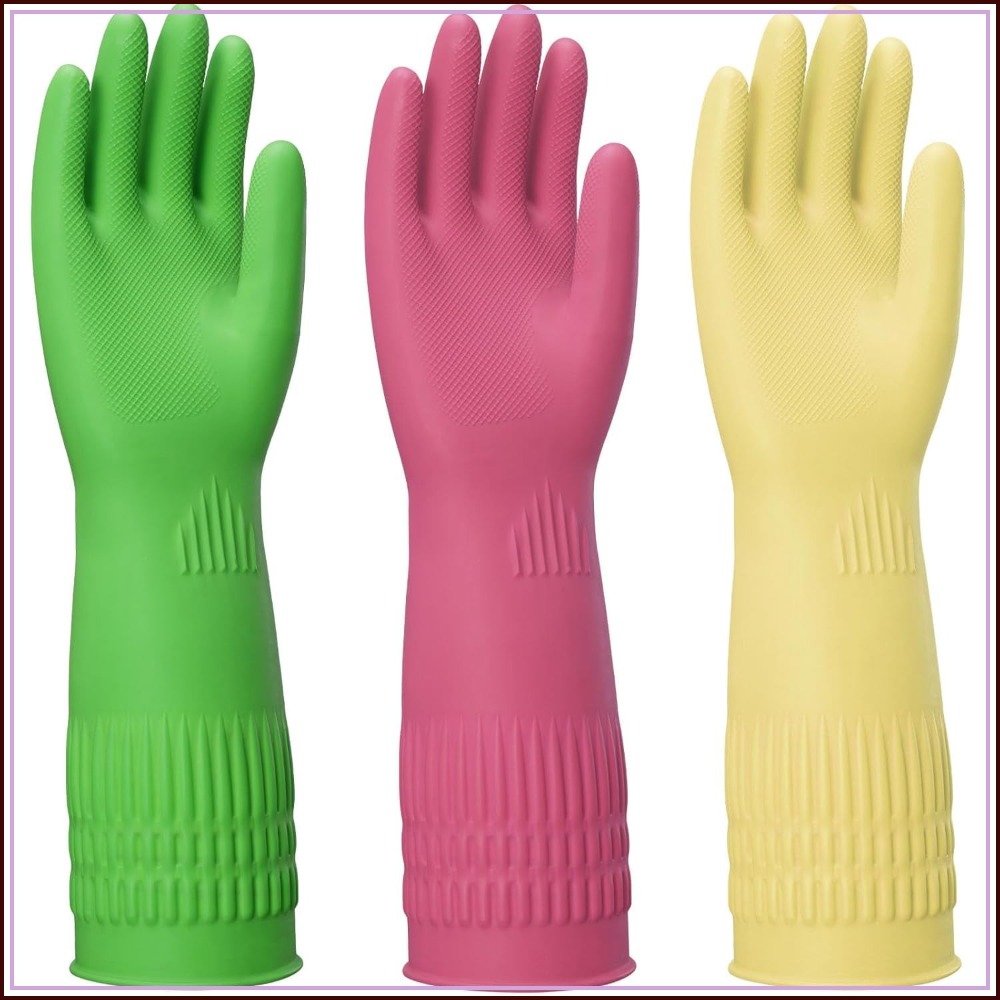 15-Inch Reusable Rubber Gloves - Rubber Glove Cleaning ulasan dan harga