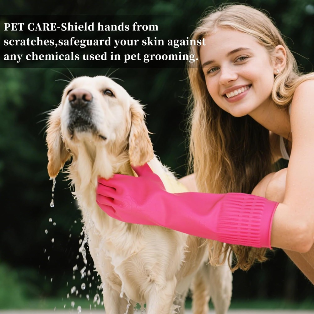 15-Inch Reusable Rubber Gloves - Rubber Glove Cleaning ulasan dan harga