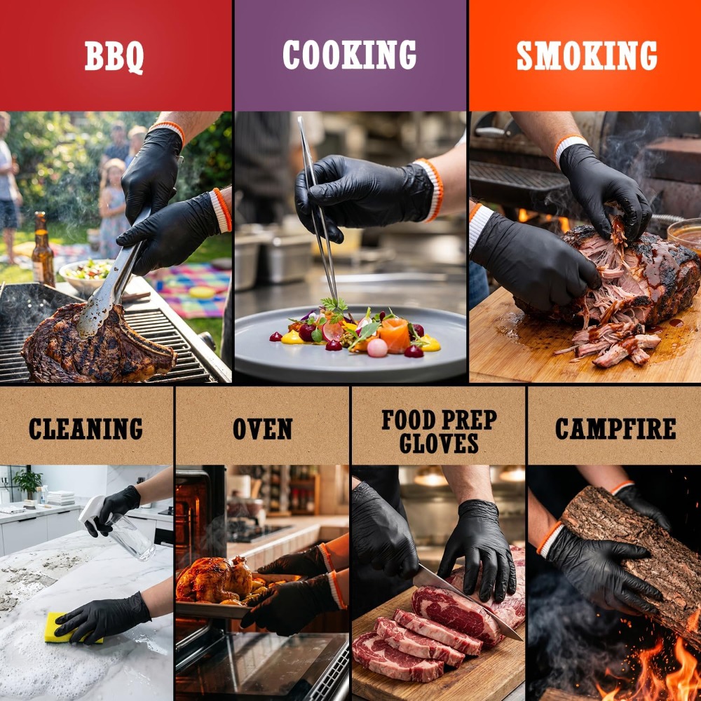 BBQ Gloves 50 Disposable Nitri - Heat Resistant Glove ulasan dan harga