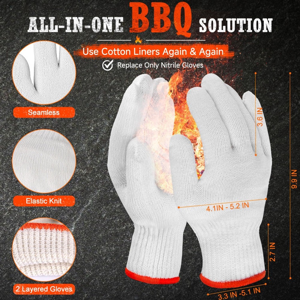 BBQ Gloves 50 Disposable Nitri - Heat Resistant Glove ulasan dan harga