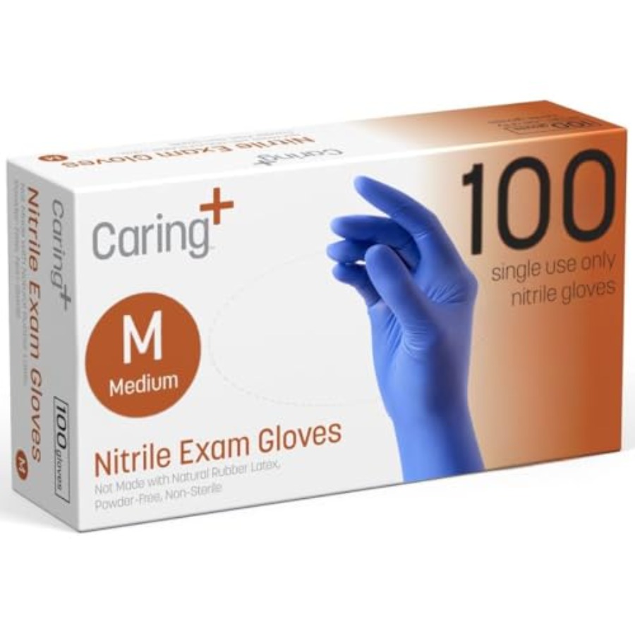 Caring Nitrile Exam Gloves, Bl - Exam Glove Nitrile ulasan dan harga