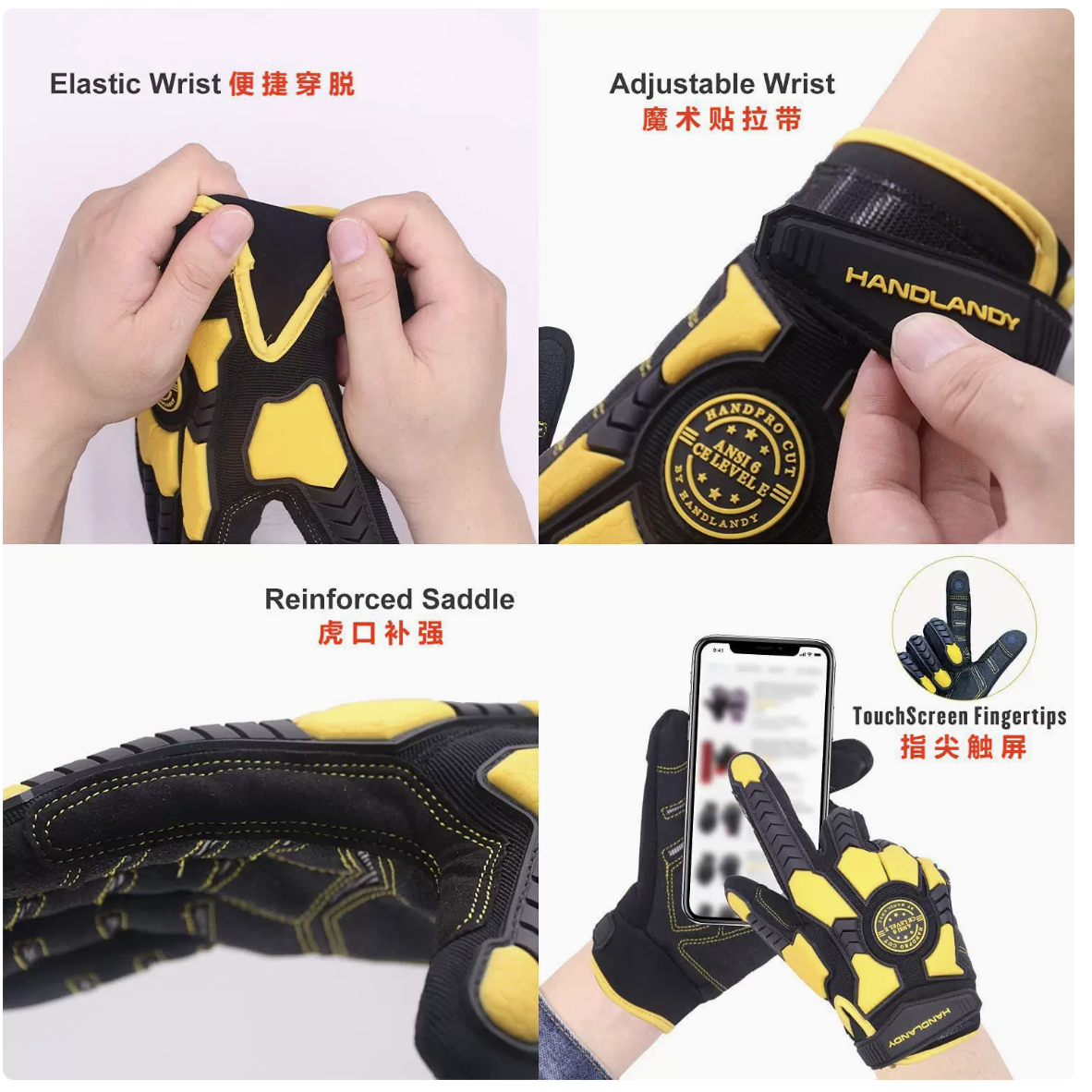 Heavy Duty Work Gloves, Cut 6  - Work Glove Impact ulasan dan harga
