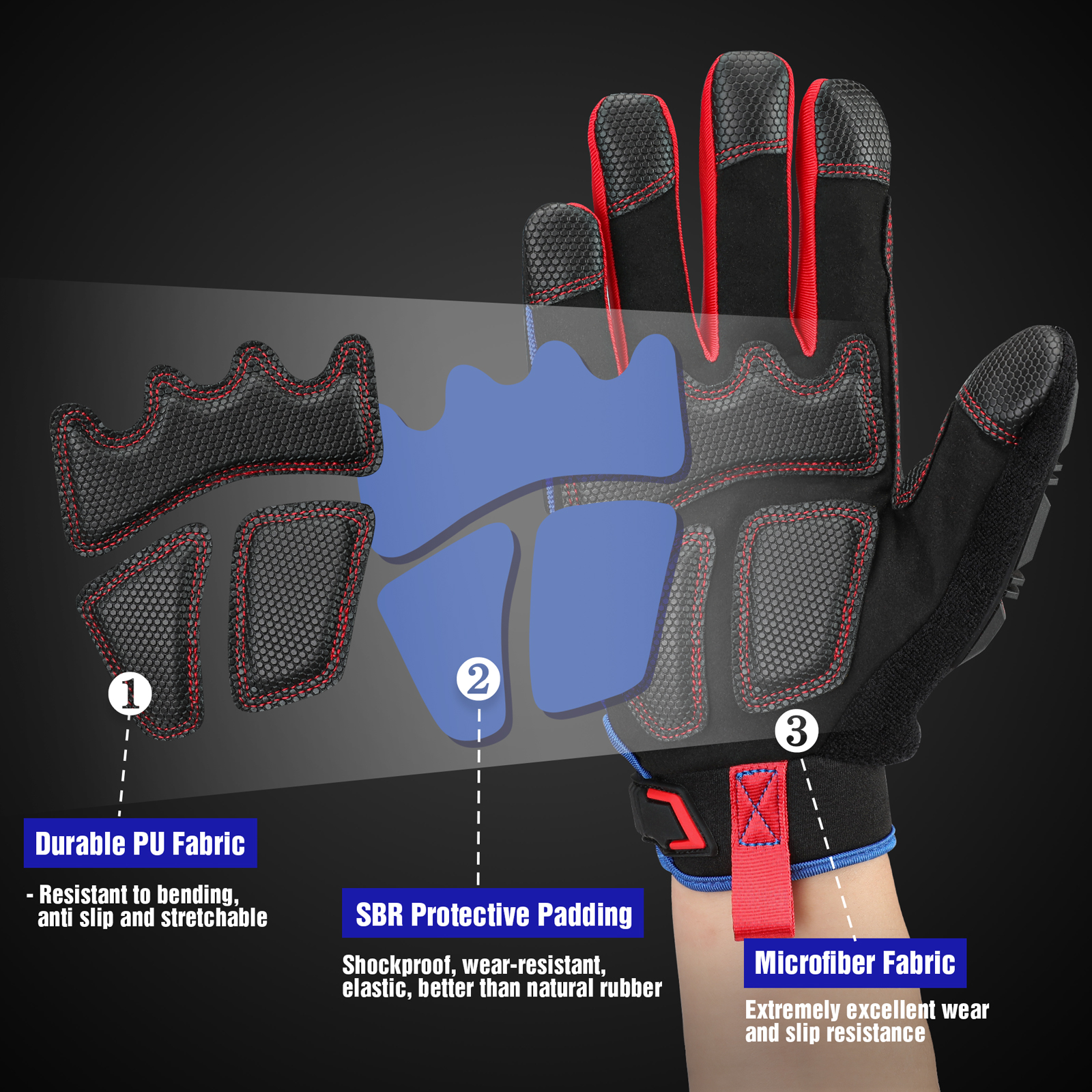 WORKPRO Heavy-duty Work Gloves - Work Glove Impact ulasan dan harga