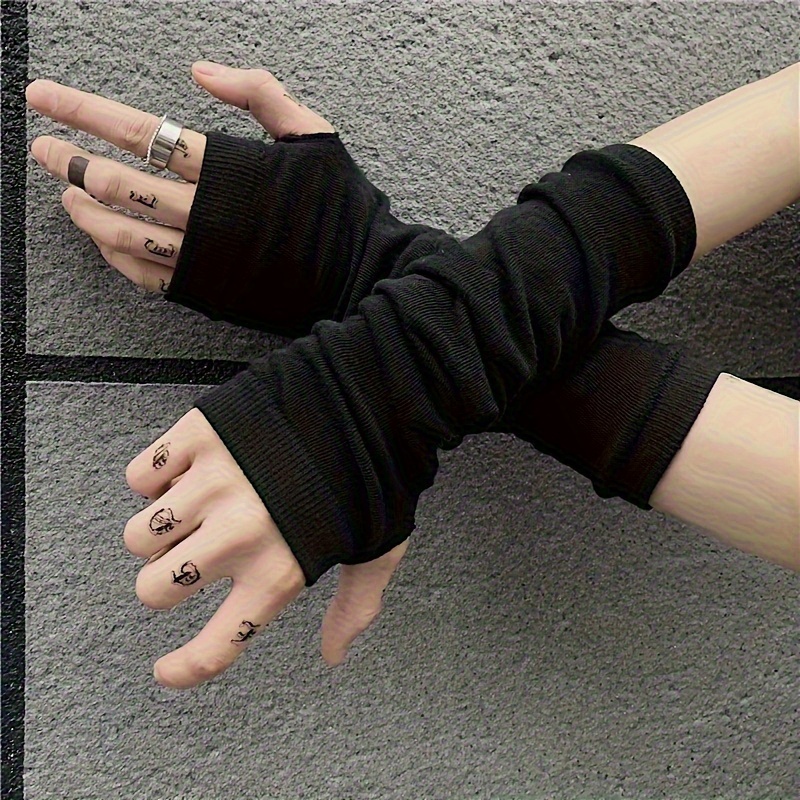 Fashion ninja arm cover, knitt - Fingerless Glove Knit ulasan dan harga