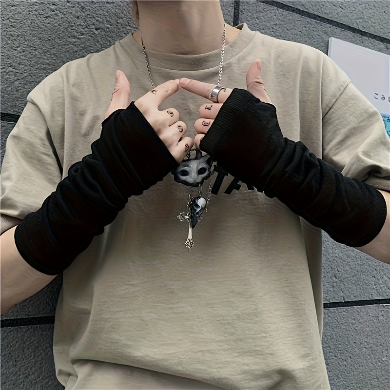 Fashion ninja arm cover, knitt - Fingerless Glove Knit ulasan dan harga