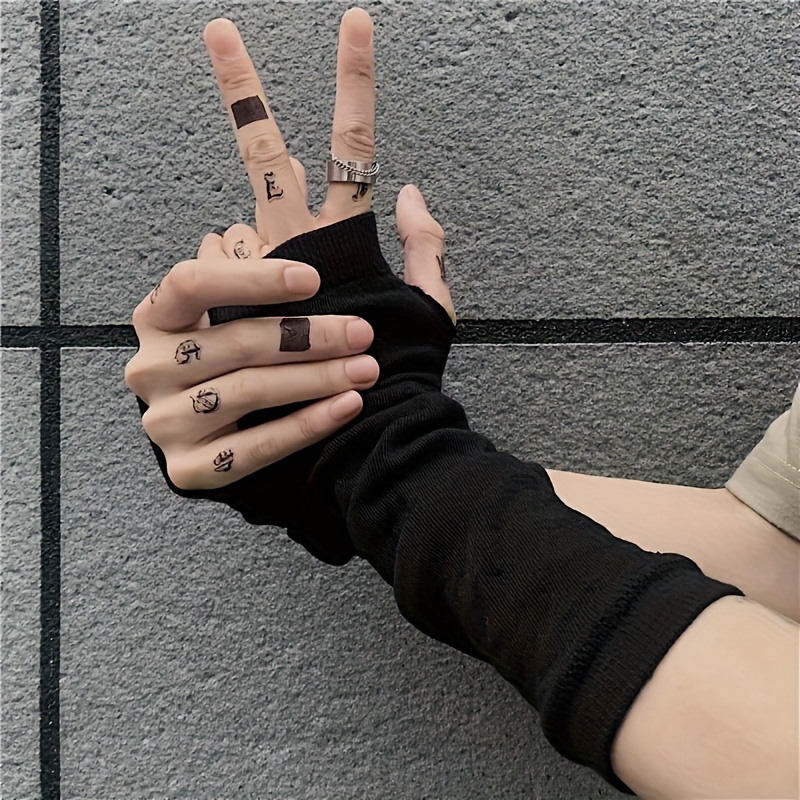 Fashion ninja arm cover, knitt - Fingerless Glove Knit ulasan dan harga