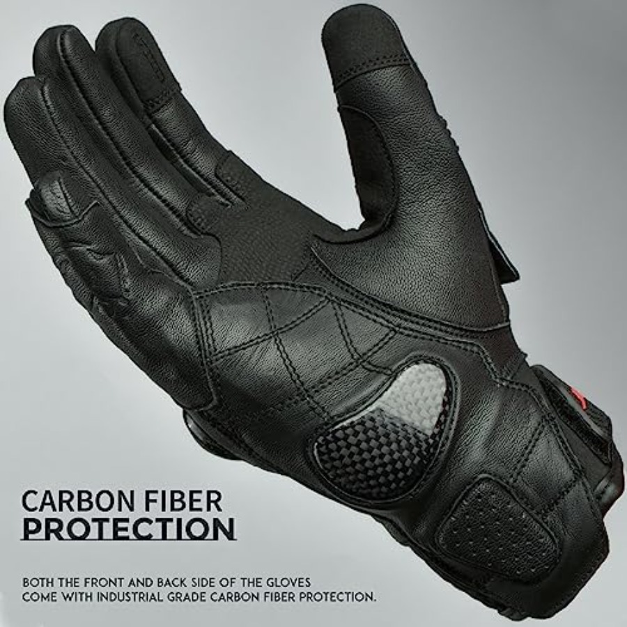 Leather Motorcycle Gloves for  - Motorcycle Glove Knuckle ulasan dan harga