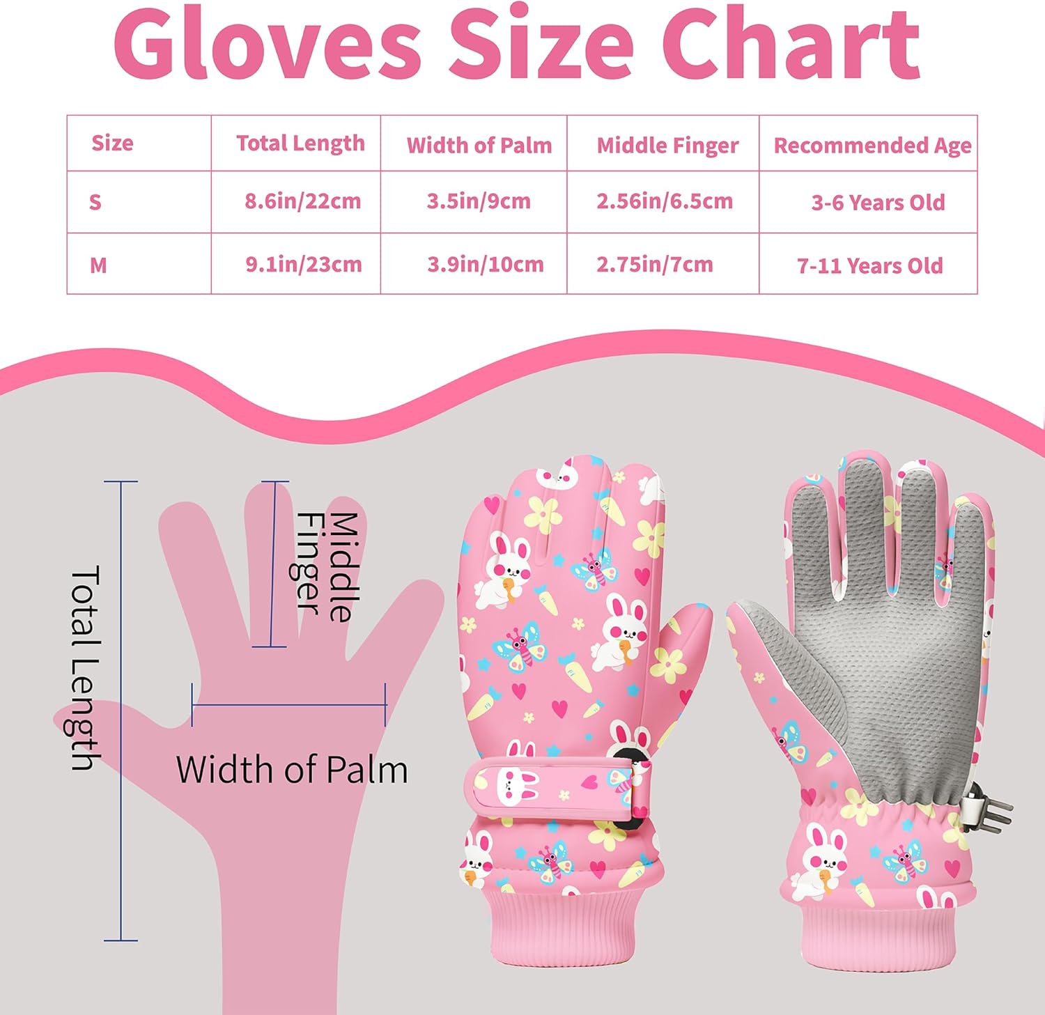 Kids Winter Snow Gloves, Water - Winter Glove Insulated ulasan dan harga