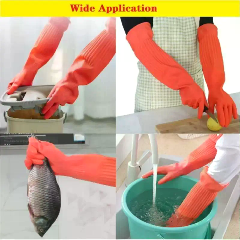 Long Reusable Rubber Dishwashi - Dish Glove Rubber ulasan dan harga