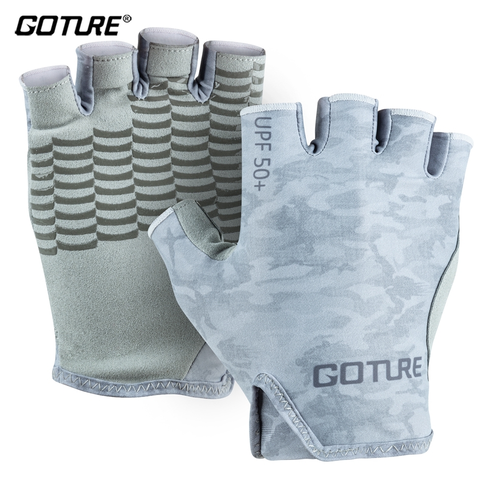 Goture Fingerless Fishing Glov - Cycling Glove Padded ulasan dan harga