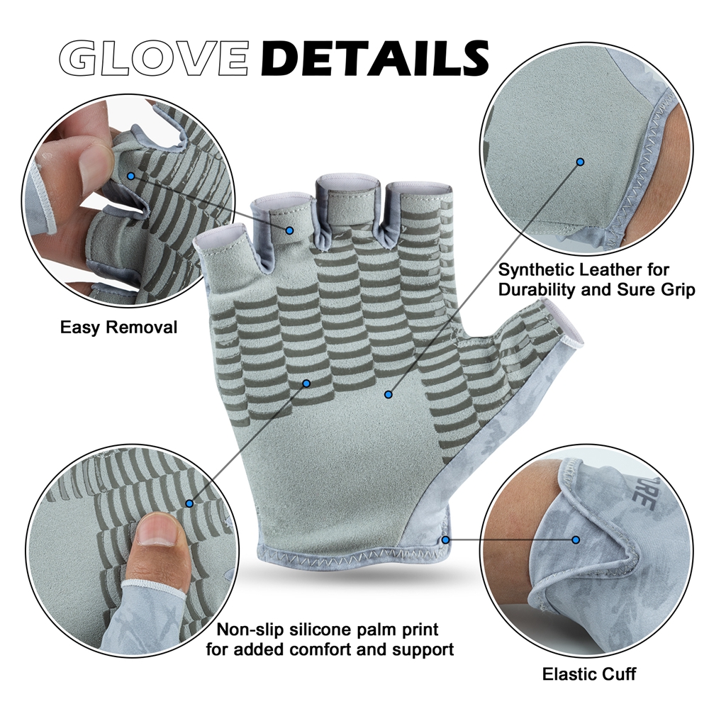 Goture Fingerless Fishing Glov - Cycling Glove Padded ulasan dan harga
