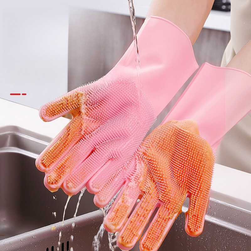 Silicone Dishwashing Gloves, M - Dish Glove Rubber ulasan dan harga