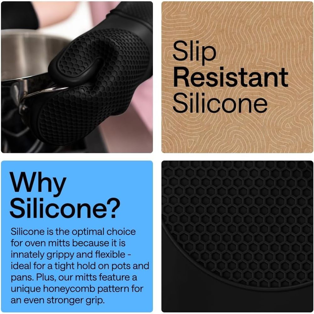 Heat Resistant Silicone Oven M - Oven Mitt Silicone ulasan dan harga