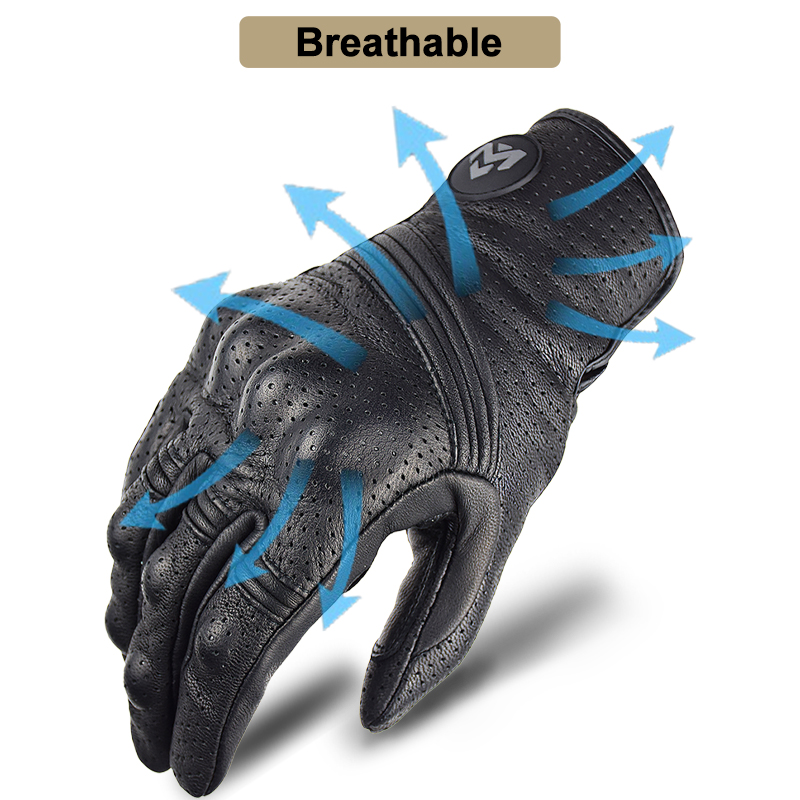 Men's Retro Perforated Leather - Cycling Glove Padded ulasan dan harga