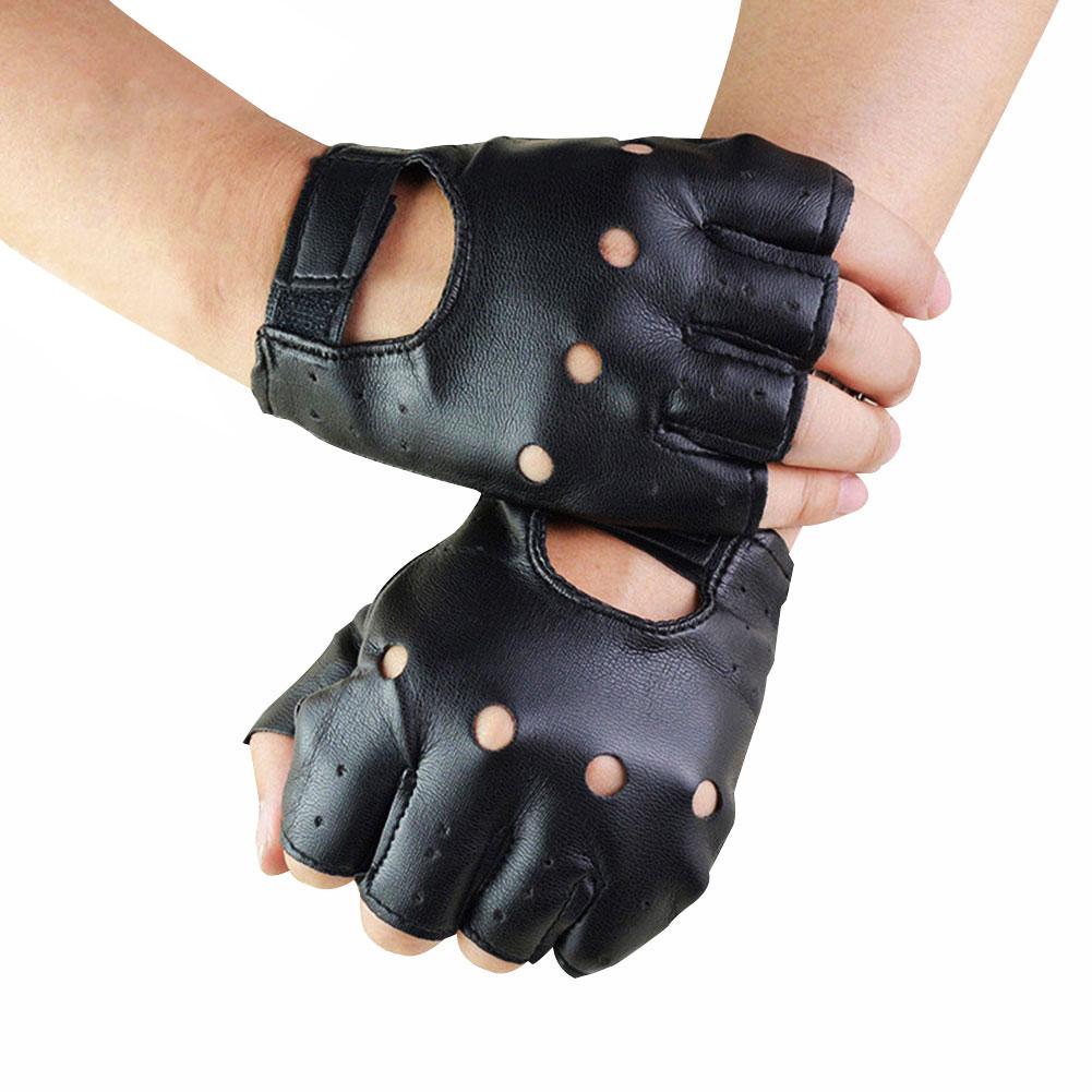 Punk Fingerless Gloves PU Leat - Workout Glove Gym ulasan dan harga