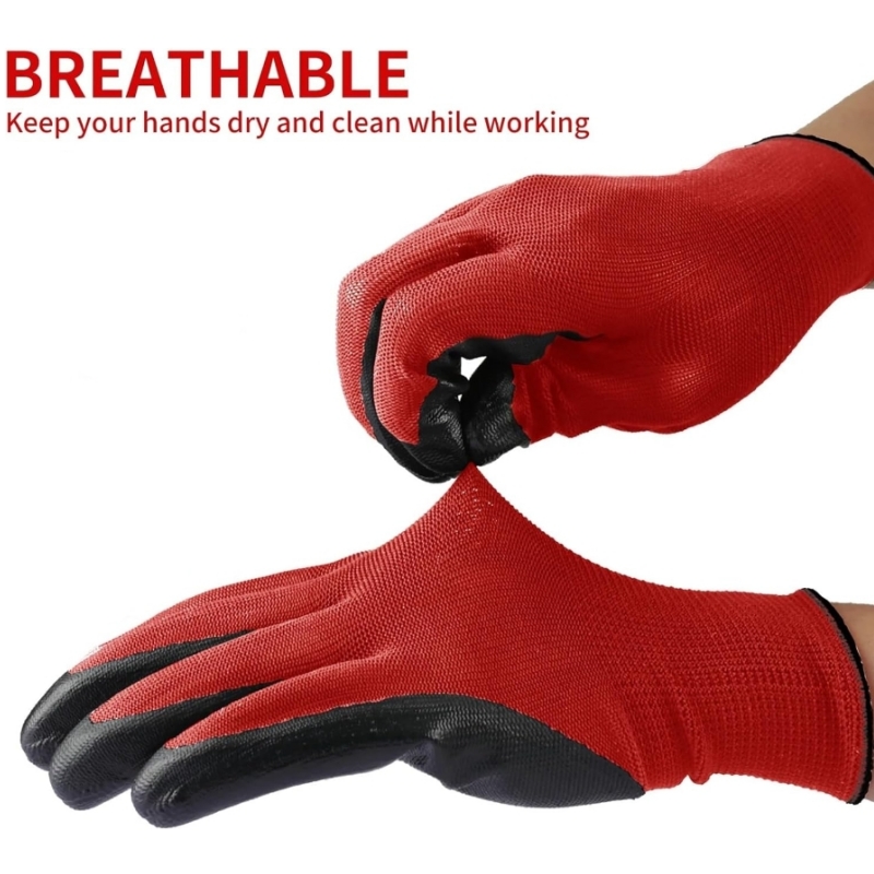 20PCS Nitrile Coated Safety Wo - Nitrile Mechanic Glove ulasan dan harga