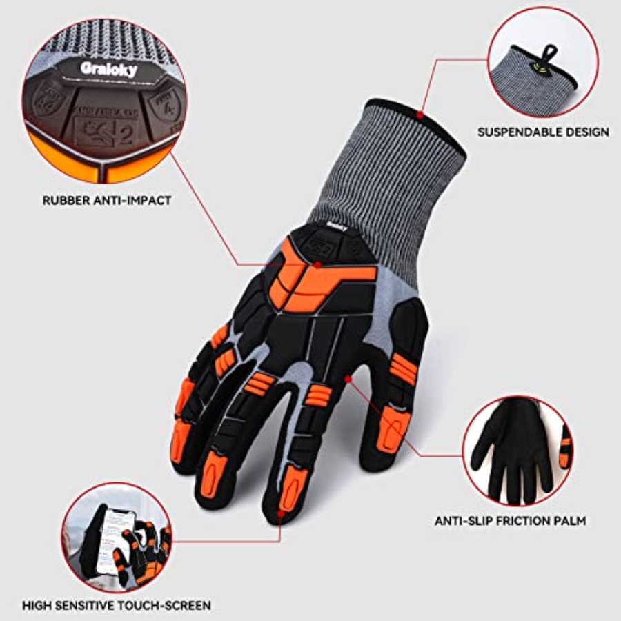 Safety Work Gloves with Impact - Work Glove Impact ulasan dan harga