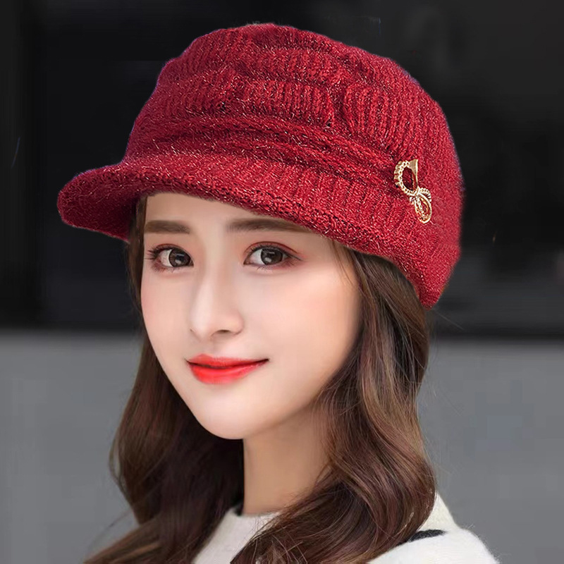 Winter Warm Hat Knitted Hat Ca - Wool Glove Lined ulasan dan harga