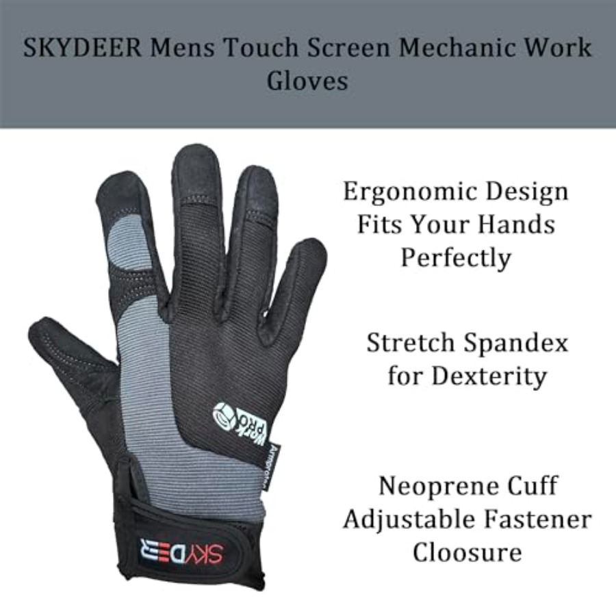 Touch Screen Leather Work Glov - Work Glove Impact ulasan dan harga