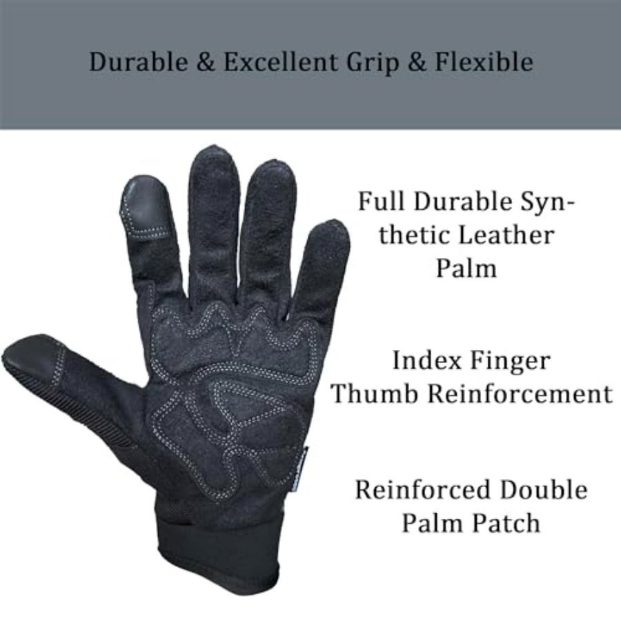 Touch Screen Leather Work Glov - Work Glove Impact ulasan dan harga