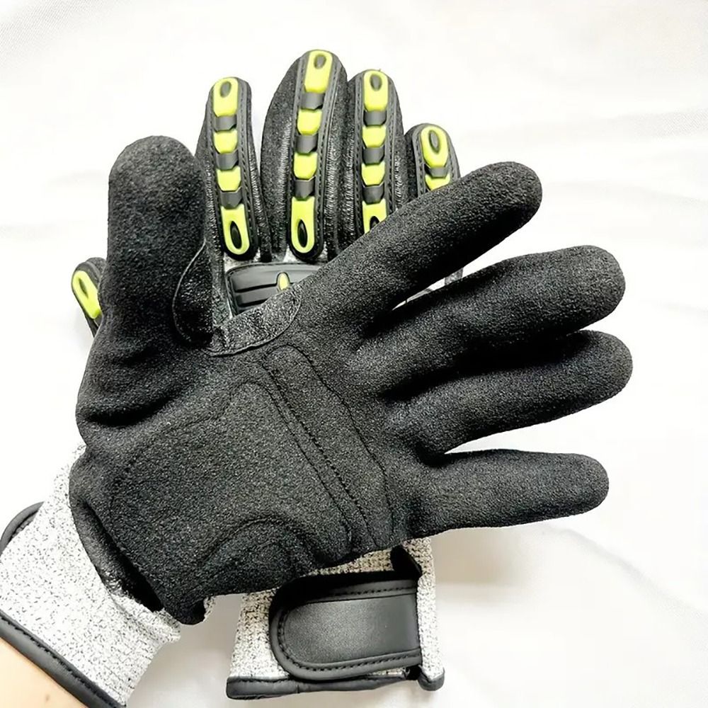 1Pair Anti-vibration Protectio - Nitrile Mechanic Glove ulasan dan harga