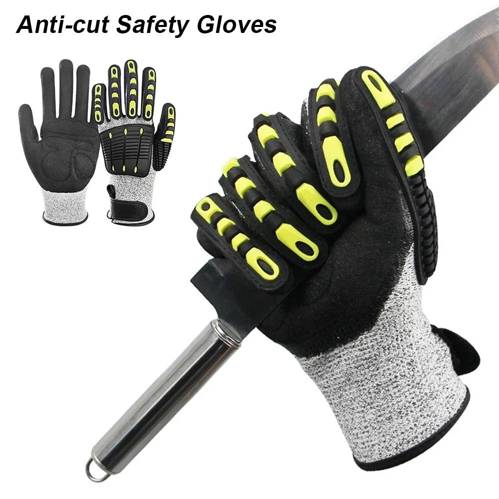 1Pair Anti-vibration Protectio - Nitrile Mechanic Glove ulasan dan harga