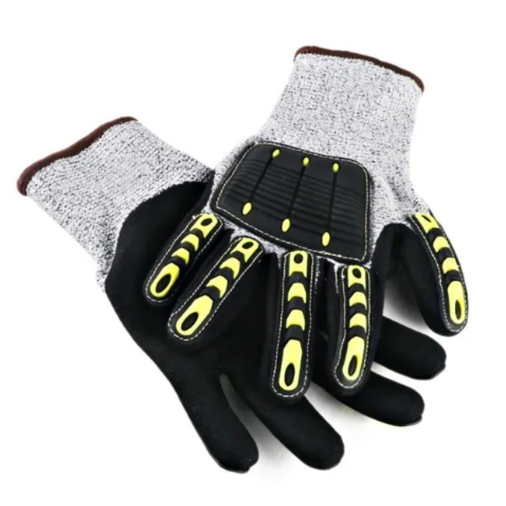 1Pair Anti-vibration Protectio - Nitrile Mechanic Glove ulasan dan harga