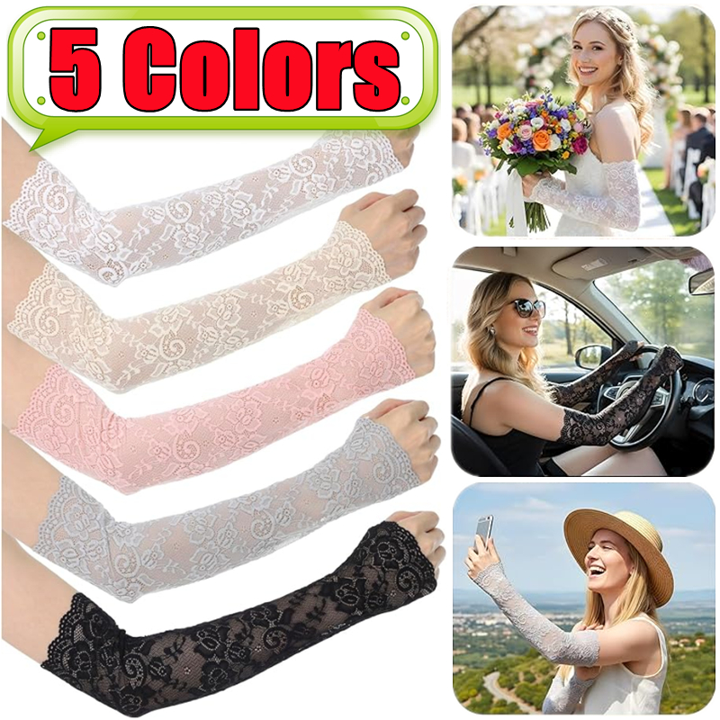 New 1Pair Sexy Lace Hollow-Out - Fingerless Glove Knit ulasan dan harga