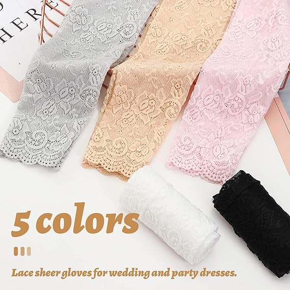 New 1Pair Sexy Lace Hollow-Out - Fingerless Glove Knit ulasan dan harga