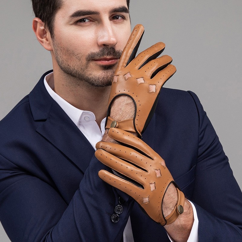 Men Leather Gloves Motorcycle  - Leather Driving Glove ulasan dan harga