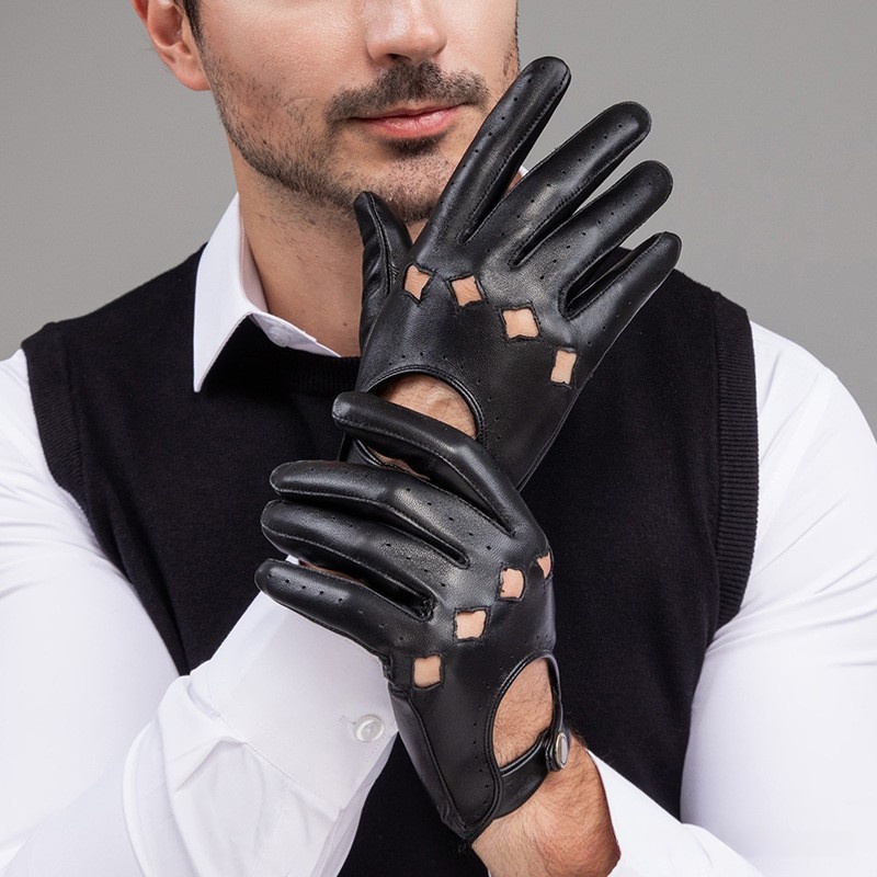 Men Leather Gloves Motorcycle  - Leather Driving Glove ulasan dan harga