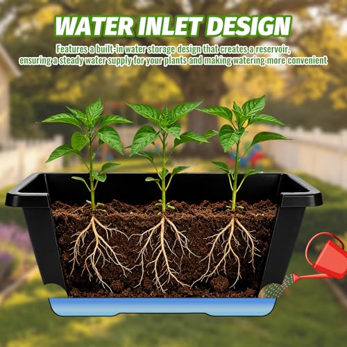 7 Black 17-Inch Rectangular Pl - Gardening Glove Waterproof ulasan dan harga