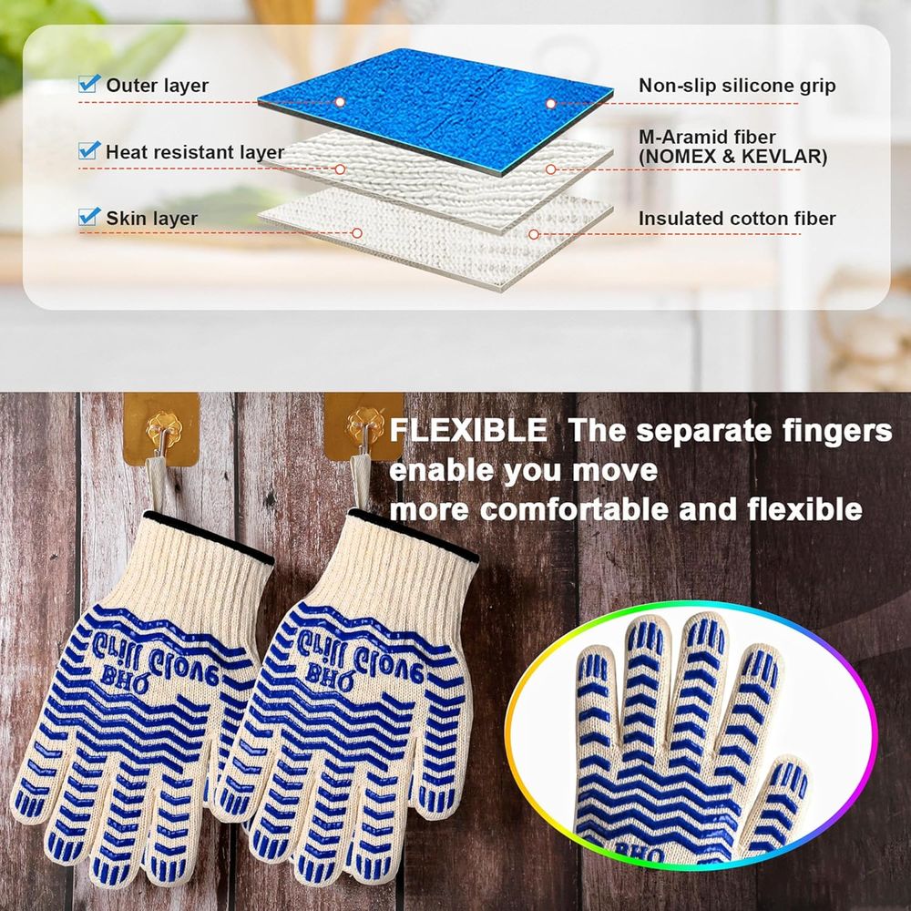 Heat Resistant Oven Gloves - B - Heat Resistant Glove ulasan dan harga