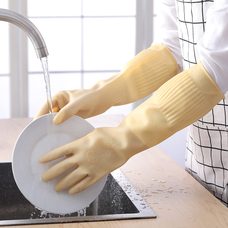 38cm Household Laundry Gloves  - Dish Glove Rubber ulasan dan harga
