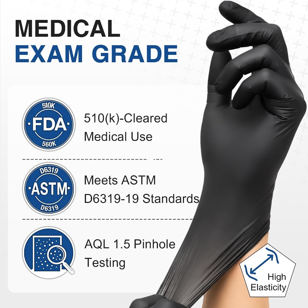 4 Mil Black Nitrile Exam Glove - Exam Glove Nitrile ulasan dan harga