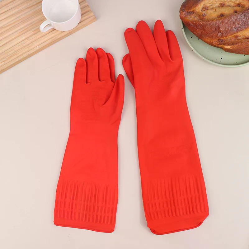 1Pair Latex Long Dish Washing  - Dish Glove Rubber ulasan dan harga