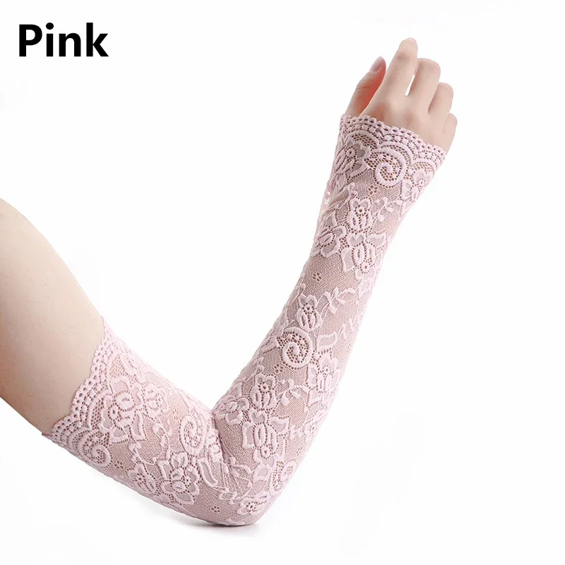 Summer Sunscreen Lace Arm Slee - Fingerless Glove Knit ulasan dan harga