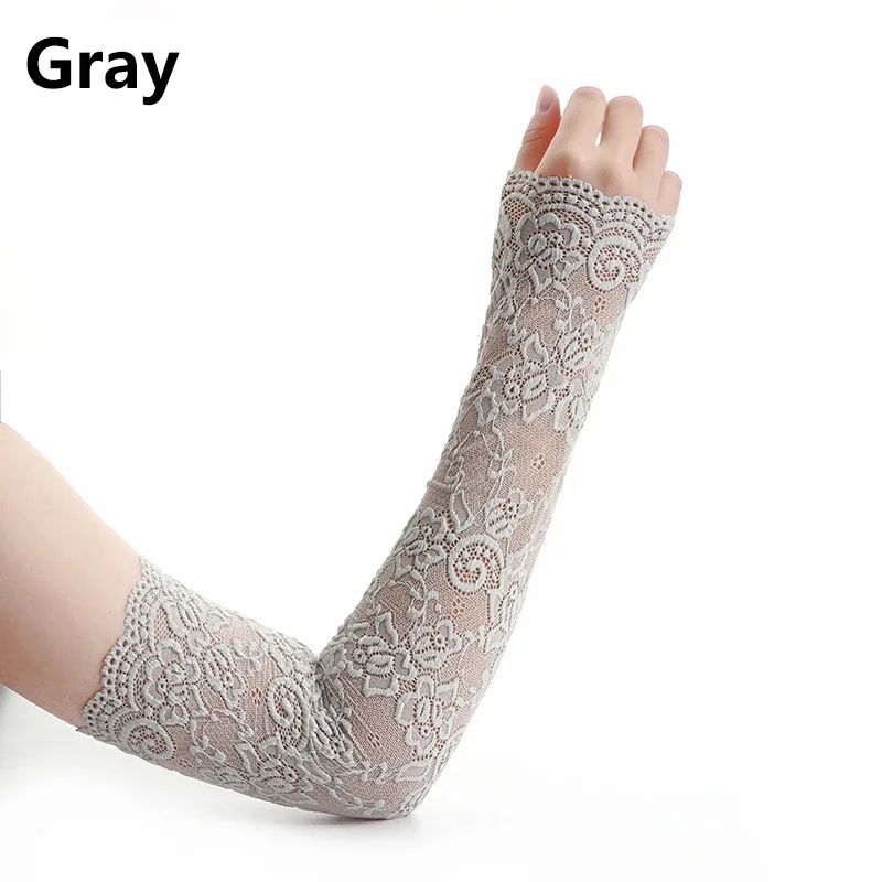 Summer Sunscreen Lace Arm Slee - Fingerless Glove Knit ulasan dan harga