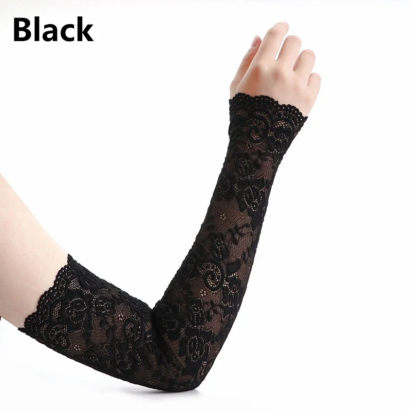 Summer Sunscreen Lace Arm Slee - Fingerless Glove Knit ulasan dan harga