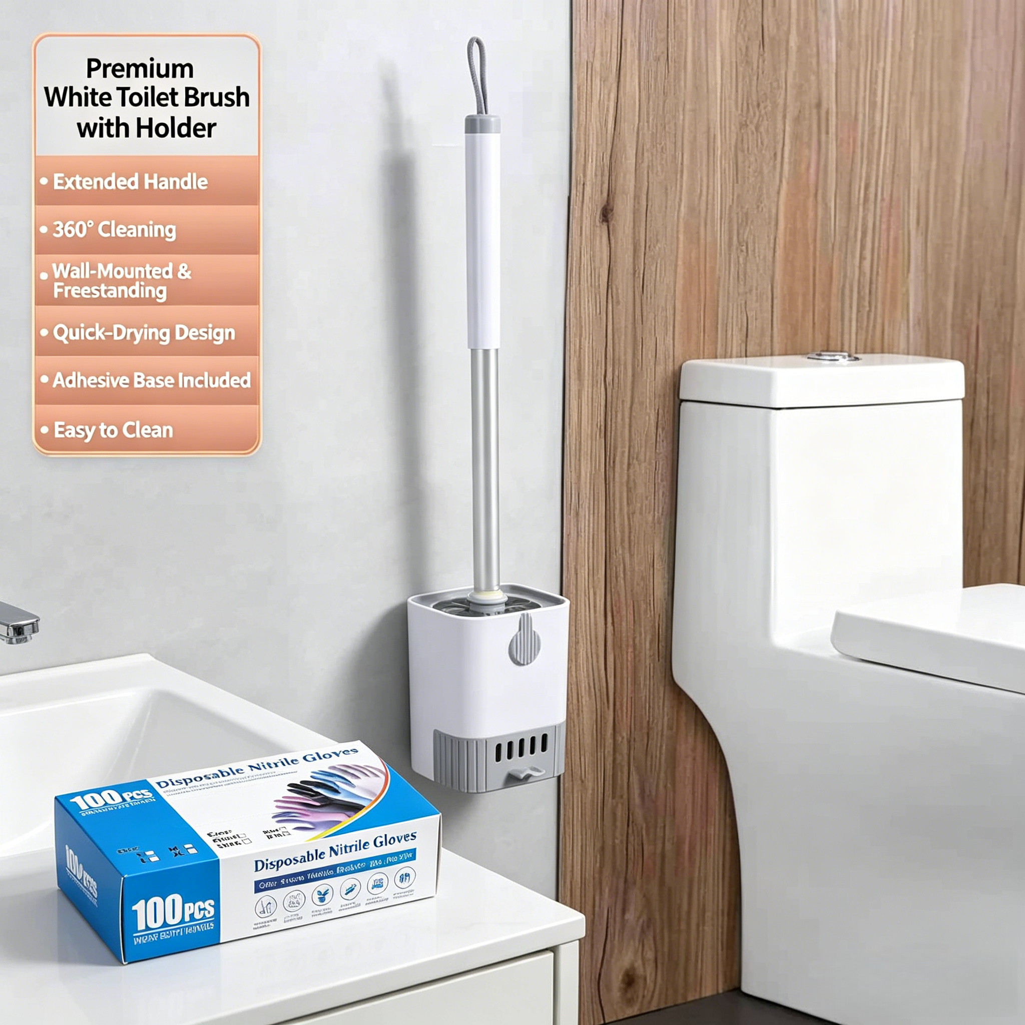 2-Piece Toilet Cleaning Set: P - Rubber Glove Cleaning ulasan dan harga