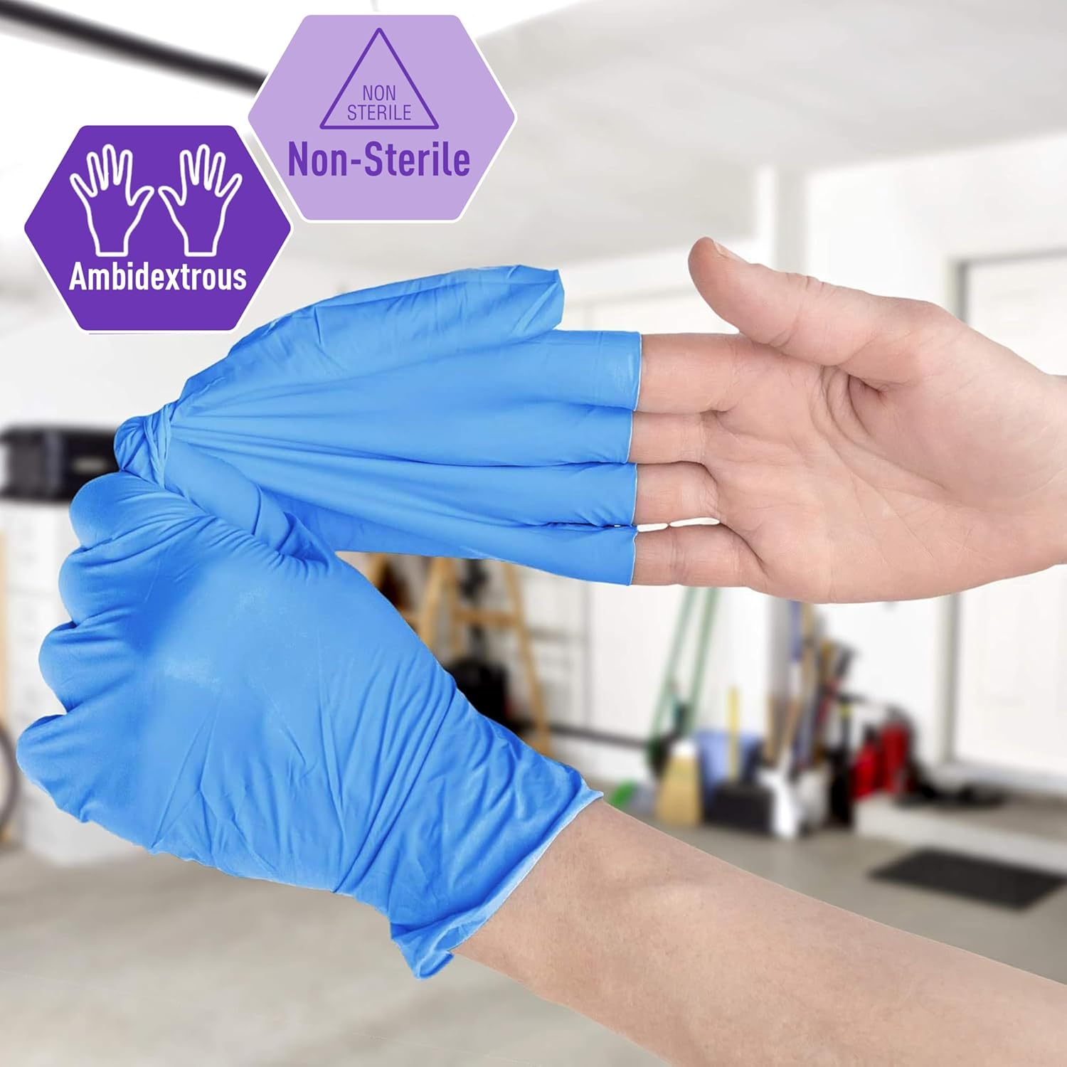 Powder-Free Nitrile/Vinyl Blen - Latex Disposable Glove ulasan dan harga