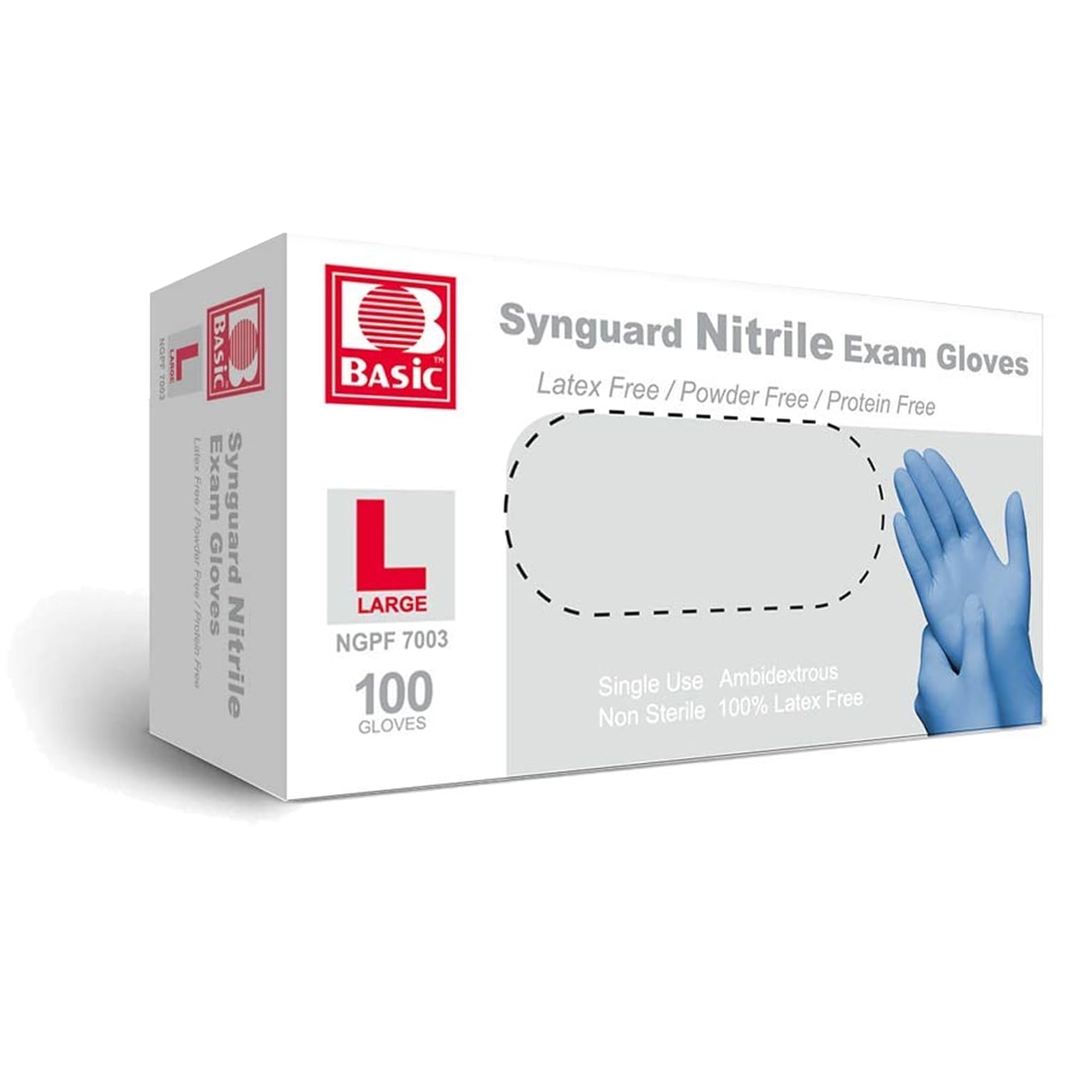 Latex-Free Blue Nitrile Exam G - Exam Glove Nitrile ulasan dan harga