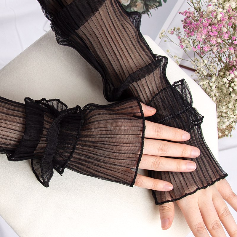 Women Summer Long Sun-protecti - Fingerless Glove Knit ulasan dan harga
